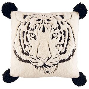 betsey johnson throw pillow cozy bedding with zipper closure, stylish home decor, 1 count (pack of 1), betsey's tiger black
