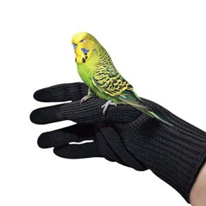 bonaweite 1 pair bird training anti-bite gloves, pet parrot chewing protective handling gloves for conures cockatiels parrotlets finch macaw african budgies parakeet agapornis fischeri