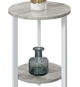 Convenience Concepts Graystone 31 inch 2 Tier Plant Stand, Faux Birch/White