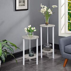 Convenience Concepts Graystone 31 inch 2 Tier Plant Stand, Faux Birch/White