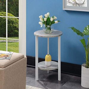 Convenience Concepts Graystone 31 inch 2 Tier Plant Stand, Faux Birch/White