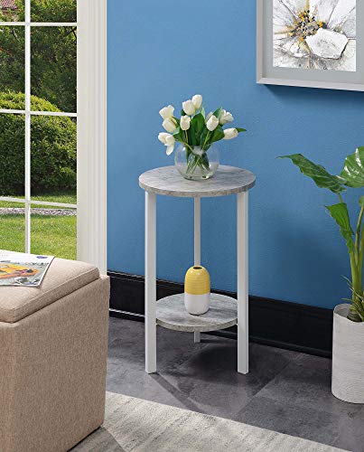 Convenience Concepts Graystone 31 inch 2 Tier Plant Stand, Faux Birch/White