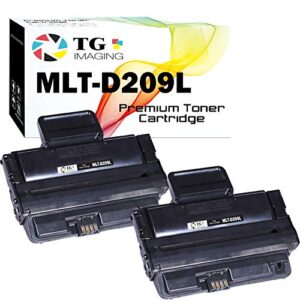 2-pack tg imaging compatible mlt-d209l toner cartridge replacement for mltd209l (2xblack combo set) for use in ml-2855 scx-4824 scx-4828 toner printer