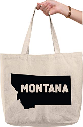 Montana state home hometown united states Natural Canvas Tote Bag funny gift