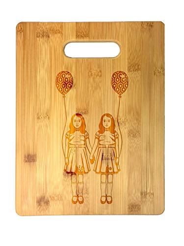 Creepy Scary Hallway Twins Horror Film Movie Parody Laser Engraved Bamboo Cutting Board - Wedding, Housewarming, Anniversary, Birthday, Father's Day, Gift