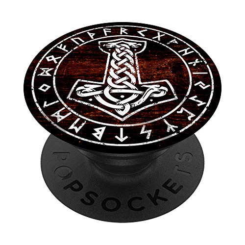 Mjolnir Thor Hammer Viking Norse Mythology PopSockets PopGrip: Swappable Grip for Phones & Tablets