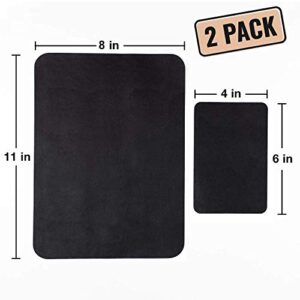 Black Leather Patches for Couch and Vinyl Repair Kit - Furniture, Couch, Car Seats, Sofa, Jacket, Purse, Belt, Shoes| Genuine, Italian, Bonded, Leather - No Heat Required, Repair & Restore
