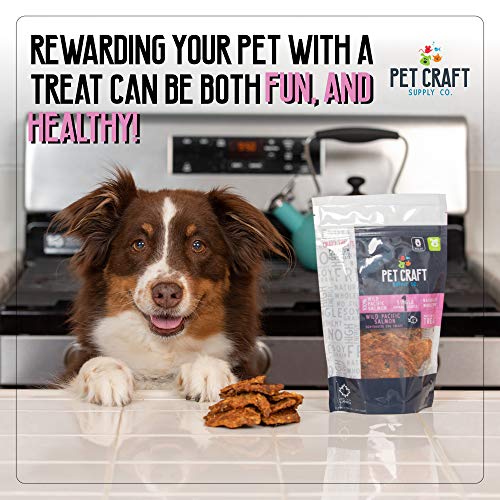 Pet Craft Supply Wild Caught Pure Dehydrated Pacific Salmon Packed with Salmon Oil Natural Dog Treats Alternative to Freeze Dried Healthy Dog Treats Small Dogs Treats for Medium Dogs and Cat Treats