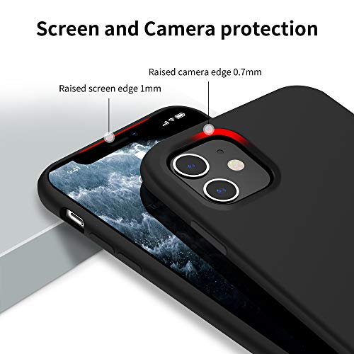 OTOFLY iPhone 11 Case,Ultra Slim Fit iPhone Case Liquid Silicone Gel Cover with Full Body Protection Anti-Scratch Shockproof Case Compatible with iPhone 11 (Black)