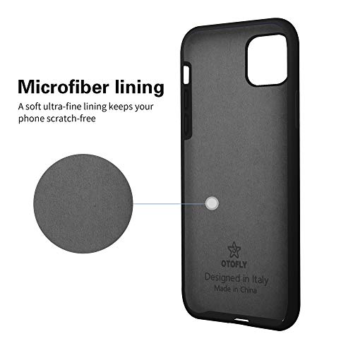 OTOFLY iPhone 11 Case,Ultra Slim Fit iPhone Case Liquid Silicone Gel Cover with Full Body Protection Anti-Scratch Shockproof Case Compatible with iPhone 11 (Black)