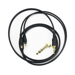 newfantasia replacement audio upgrade cable compatible with audio-technica ath-msr7b, ath-sr9, ath-esw990h, ath-es770h, ath-adx5000, ath-ap2000ti headphones 1.5meters/4.9feet