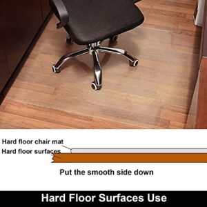 AiBOB Office Chair Mat for Hardwood Floors, 45 X 53 in, Heavy Duty Floor Mats for Computer Desk, Easy Glide for Chairs, Flat Without Curling