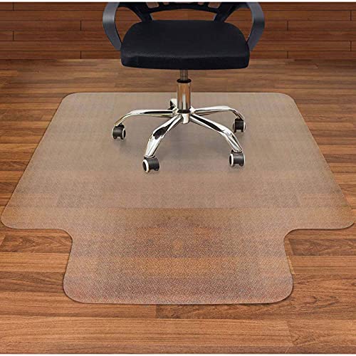 AiBOB Office Chair Mat for Hardwood Floors, 45 X 53 in, Heavy Duty Floor Mats for Computer Desk, Easy Glide for Chairs, Flat Without Curling