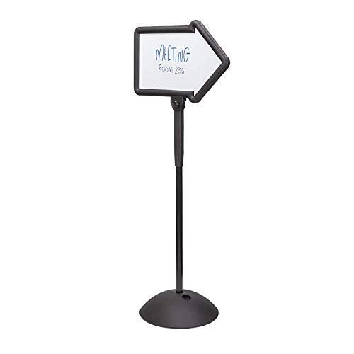 Safco Double-Sided Arrow Sign, Dry Erase Magnetic Steel, 25 1/2 x 17 3/4, Black Frame SAF4173BL