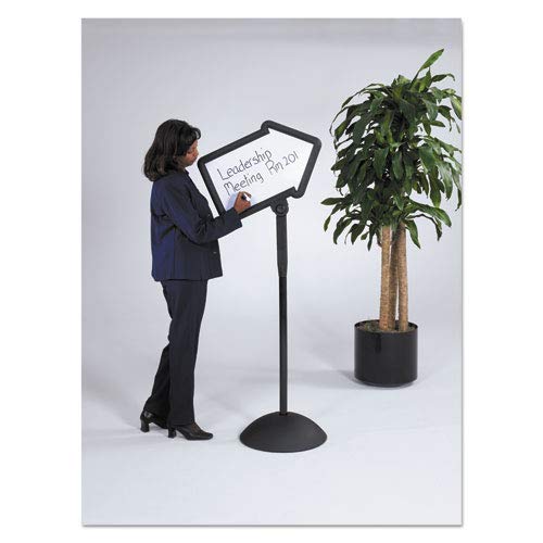 Safco Double-Sided Arrow Sign, Dry Erase Magnetic Steel, 25 1/2 x 17 3/4, Black Frame SAF4173BL