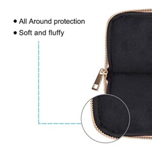MOSISO Laptop Sleeve Compatible with MacBook Air 13 M2 A2681 M1 A2337 A2179 A1932/Pro 13 inch M2 M1 A2338 A2251 A2289 A2159 A1989 A1706 A1708, PU Leather Vertical Padded Bag Waterproof Case, Rose Gold