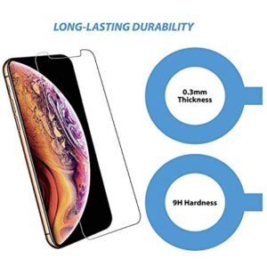 [4 Pack] Screen Protector for iPhone X, XS, 11 Pro, Beam Electronics Tempered Glass - 99% Touch Accurate with Easy Installation Tray and Accessories