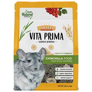 sunseed vita prima complete nutrition chinchilla food, 3 lbs