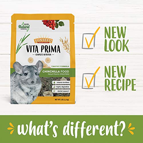 Sunseed Vita Prima Complete Nutrition Chinchilla Food, 3 LBS