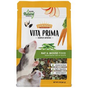sunseed vita prima complete nutrition rat & mouse food, 2 lbs