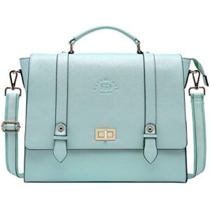 laptop briefcase for women,15.6 inch work tote bag trendy computer bag business college satchel purse with professional protection padded compartment for work school travel,mint