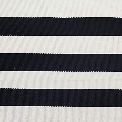 Black and White Striped Rug 28 x 45 Inches Front Door Mat Hand-Woven Cotton Indoor/Outdoor Rug for Layered Welcome Door Mat, Front Porch,Farmhouse,Kitchen,Entry Way