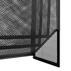 Amazon Basics 3 Tier Wall Mounted File Organizer, Metal Mesh Hanging Office Holder, Black