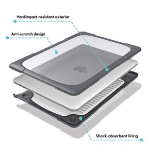 ProCase MacBook Pro 13 Case 2019/2018/2017/2016 Release with/Without Touch Bar A2159 A1989 A1706 A1708, Heavy Duty Hard Shell Protective Cover with Fold Kickstand for Apple MacBook Pro 13” –Grey