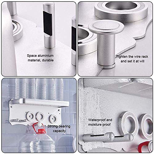 Magik Magnetic Supersonic Hair Dryer Accessories Metal Wall Mount Holder Hanger for Dyson and Other Hair Dryers Bathroom Toothbrush Makeup Cosmetic Shelf Rack Caddy Storage Organizer (Large, Silver)