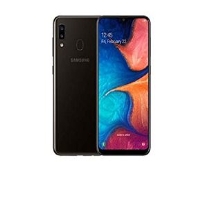 Samsung Galaxy A20 (32GB, 3GB RAM) 6.4" Super AMOLED, Fast Charge 4000mAh Battery, US & Global 4G LTE GSM Factory Unlocked A205G - International Model (Black, 32GB + 32GB SD Bundle (Single SIM))