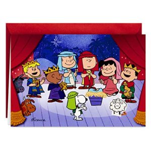 hallmark peanuts christmas cards, nativity pageant (16 cards and 17 envelopes)