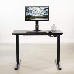 VIVO Black 43 x 24 inch Universal Solid One-Piece Table Top for Standard and Sit to Stand Height Adjustable Home and Office Desk Frames, DESK-TOP43B