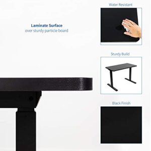 VIVO Black 43 x 24 inch Universal Solid One-Piece Table Top for Standard and Sit to Stand Height Adjustable Home and Office Desk Frames, DESK-TOP43B