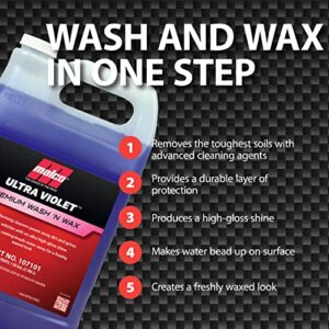 Malco Ultra Violet Premium Wash'n Wax – Best 2-in-1 Car Wash and Wax/Cleans and Provides A Durable, High-Gloss Shine in One Fast and Easy Step / 64Oz. (107164)