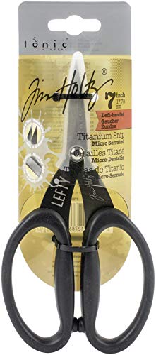 Tonic Studios Tim Holtz Non-Stick Micro Serrated Scissors 7"-Left-Handed