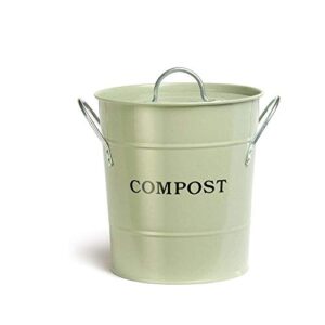exaco trading co cpbg01 2-in-1 soft green kitchen compost bucket