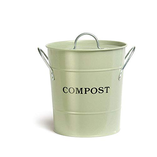 Exaco Trading Co CPBG01 2-in-1 Soft Green Kitchen Compost Bucket