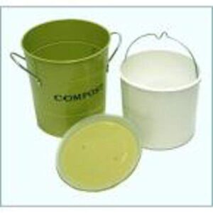 Exaco Trading Co CPBG01 2-in-1 Soft Green Kitchen Compost Bucket