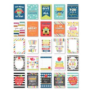 25 school lunch box notes for kids, inspirational motivational cards for boys girls from mom, encouraging for student children teens, thinking of you positive affirmations encouragement lol fun love