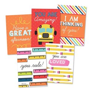25 School Lunch Box Notes For Kids, Inspirational Motivational Cards For Boys Girls From Mom, Encouraging for Student Children Teens, Thinking of You Positive Affirmations Encouragement Lol Fun Love