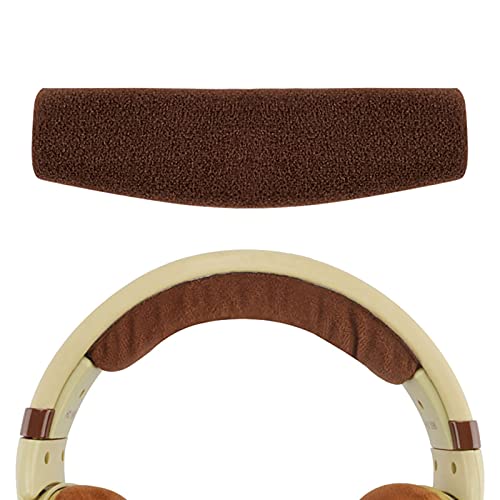 Geekria Velour Headband Pad Compatible with Sennheiser HD598 HD598SE HD598CS HD595 HD569 HD559 HD558 HD555 HD518 HD515 Game ONE PC360 PC373D Headphone Replacement Headband/Headband Cushion (Brown)