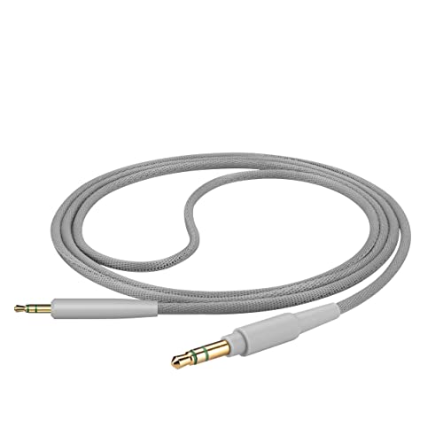 GEEKRIA Audio Cable Compatible with Bose QuietComfort SE, QCSE, QC 5, QC 5 SeriesII, QC35, NC700, 700ANC, SoundLink II Cable, 2.5mm Braided Nylon Replacement Stereo Cord (4 ft / 1.2 m)