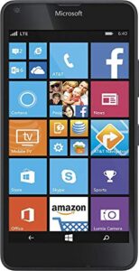 lumia 640 4g lte smartphone, 6764a with 8gb memory cell gophone - black - compatible with microsoft nokia 8.1 phones -carrier locked to at&t wireless