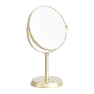 amazon basics tabletop mount vanity mirror - 1x/5x magnification, gold