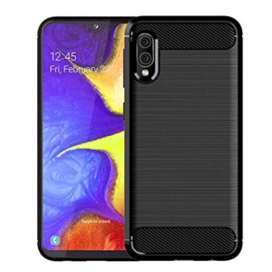 Muokctm Samsung Galaxy A10E Case, with Tempered Glass Screen Protector, Slim Soft TPU Protective Rubber Bumper Case Cover for Samsung Galaxy A10E Phone (Black)