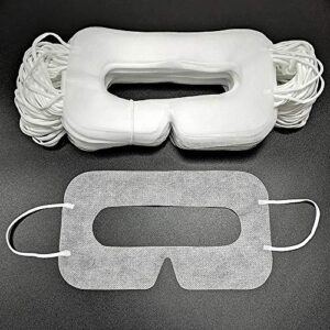 yinqin 100pcs disposable vr mask universal cover mask for vr mask cover sanitary vr mask, vr mask rift, vr eye cover pad, white