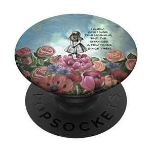 wondering alice - alice in wonderland quote popsockets popgrip: swappable grip for phones & tablets
