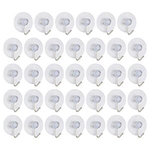 uxcell 34pcs suction cup hooks 1 inch diameter wall hooks hangers removable kitchen bathroom wall vacuum holder for smooth tile glass