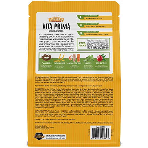 Sunseed Vita Prima Wholesome Nutrition Sugar Glider Food, 1.75 LBS