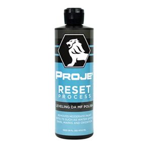 proje premium car care leveling polish 16 oz|micro-abrasive high gloss formula | removes water spots swirls oxidation & moderate defects | safe on clear coat gel coat & ceramic coatings